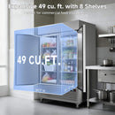 54-Inch Commercial 49 Cu.Ft 2-Door WiFi Refrigerator With Smart App Control (SAK10438) by SAKSBY WHOLESALE