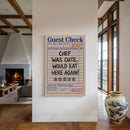 Funny Guest Check Wall Art – “Chef Was Cute” Diner Poster