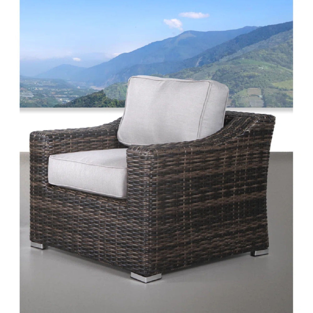 Outdoor Wicker Conversation Set With Cushions, All Weather, photo 38 of 40