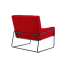 Accent Chair - Modern Industrial Slant Armchair with Metal Frame - Premium High Density Soft Single chair for Living Room Bedroom