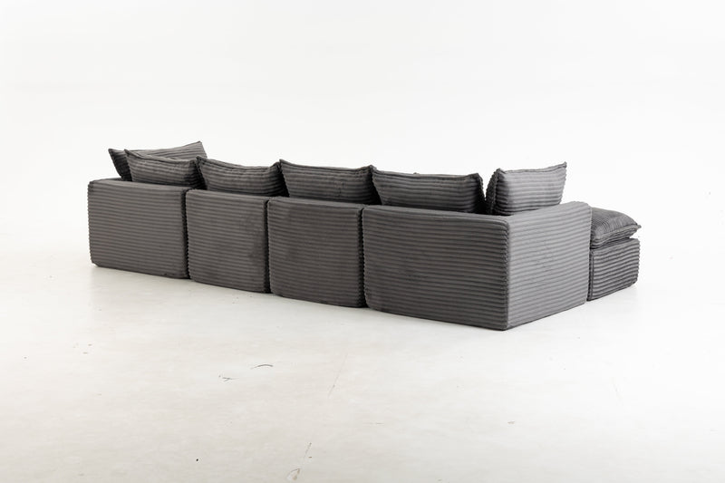 129.8" Width Cloud Couch Oversized Modular Sectional Sofa, photo 4 of 10