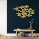Fish Shoal Metal Wall Art
