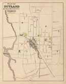 Vintage Map of Rutland, Vermont 1876