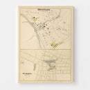 Vintage Map of Montpelier, Vermont 1876
