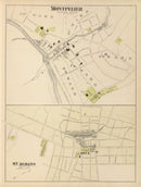 Vintage Map of Montpelier, Vermont 1876