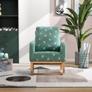 Modern Accent Rocker Armchair With Side Pocket, Upholstered High Back by Unique Piece Furniture