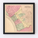 Vintage Map of Springfield, Massachusetts 1871
