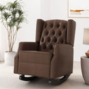 Amedou Contemporary Tufted Wingback Rocking Chair - Dark Brown by HouseOfZazla