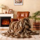 540GSM Soft Plush Fuzzy Luxury Faux Raccoon Fur Blanket for Bed-M by LJGDeals