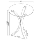 Laning Round Glass Top Acrylic Side Table Clear