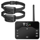 2 In 1 Wireless Electric Dog Fence Waterproof Pet Shock Boundary Containment System Electric Training Collar with 2 Receiver Collars for Small Medium