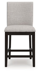 Neymorton - 5 Pc. - Rectangular Dining Room Counter Table, 4 Barstools - Dark Grayish Brown