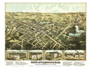 Vintage Map of North Attleborough, Massachusetts 1878