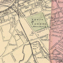 Vintage Map of Lowell, Massachusetts 1871