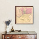 Vintage Map of Lawrence, Massachusetts 1871
