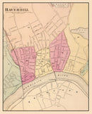Vintage Map of Haverhill, Massachusetts 1871