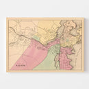 Vintage Map of Salem, Massachusetts 1871