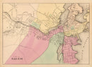 Vintage Map of Salem, Massachusetts 1871