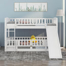 Low Bunk Bed With Slide, Fence And Ladder by Unique Piece Furniture