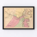 Vintage Map of Salem, Massachusetts 1871