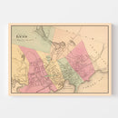 Vintage Map of Lynn, Massachusetts 1871