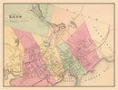 Vintage Map of Lynn, Massachusetts 1871