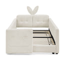 Cute Rabbit Ear Upholstered Platform Bed Frame With Safety Rail by HouseOfZazla