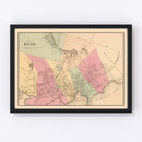 Vintage Map of Lynn, Massachusetts 1871