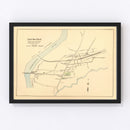 Vintage Map of East Hartford, Connecticut 1893