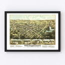 Vintage Map of North Attleborough, Massachusetts 1878