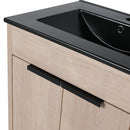 24 Inch Freestanding Bathroom Vanity with Black Ceramic Sink & 2 Soft-Close Cabinet Doors (BLO-G-BL9060BK),W1286S
