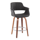 Vintage Flair - Mid-Century Modern Fixed Height Counter Stool With Swivel With Round Footrest (Set of 2) by Unique Piece Furniture