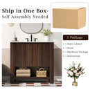 Modern Bathroom Vanity With Rectangle Ceramic Sink, Soft Closing Doors by HouseOfZazla