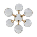 7.9" x 7.9" x 7.9" Clear and Gold Decorative Sculpture by HouseOfZazla