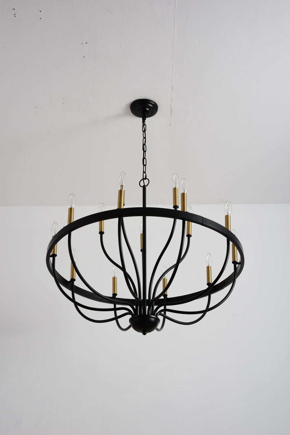 18-Light Industrial Iron Candle Chandelier, photo 22 of 33