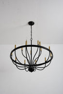 18-Light Industrial Iron Candle Chandelier