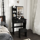 Modern Small Vanity Desk With 3 LED Lighting Modes, 3 Drawers by HouseOfZazla