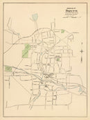 Vintage Map of Bristol, Connecticut 1893