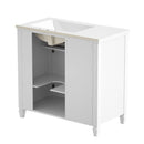 Modern Bathroom Vanity With Ceramic Sink, Freestanding by HouseOfZazla