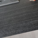Modern Black Wood Storage Cabinet with Embossed Door