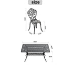 7-Piece Set Of All-Weather Cast Aluminum Dining Furniture Set