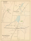 Vintage Map of Manchester, Connecticut 1893