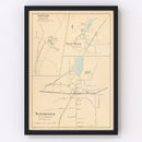 Vintage Map of Manchester, Connecticut 1893