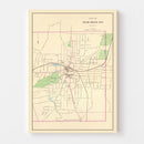 Vintage Map of New Britain, Connecticut 1893