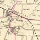 Vintage Map of New Britain, Connecticut 1893