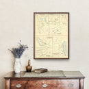 Vintage Map of Wethersfield, Connecticut 1893
