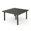 Outdoor Square Rattan Wicker Dining Table - Gray by HouseOfZazla