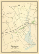 Vintage Map of Milford, Connecticut 1893