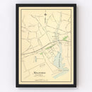 Vintage Map of Milford, Connecticut 1893