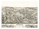 Vintage Map of Norwood, Massachusetts 1882